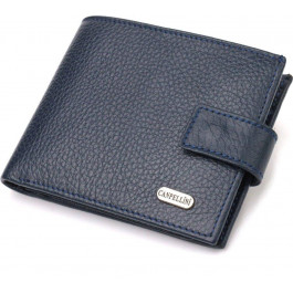 CANPELLINI Чоловічий портмоне горизонтального формату із фактурної шкіри синього кольору  (2421894)