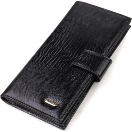 Vintage Вертикальний гаманець із натуральної шкіри чорного кольору з тисненням CANPELLINI (2463277)
