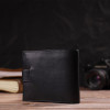 CANPELLINI Чорний чоловічий гаманець із гладкої шкіри чорного кольору з монетницею  (2421880) - зображення 7