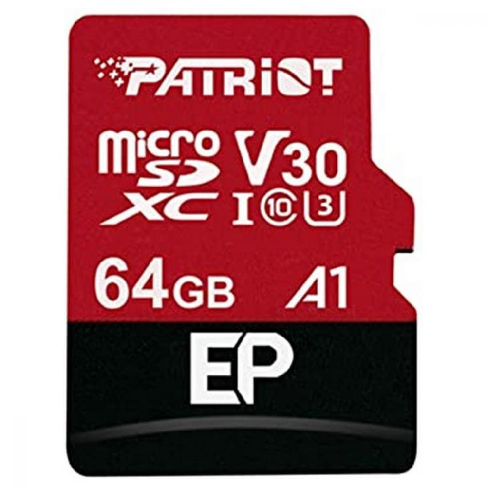PATRIOT 64 GB microSDXC UHS-I U3 V30 A1 EP + SD adapter PEF64GEP31MCX - зображення 1