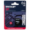 PATRIOT 64 GB microSDXC UHS-I U3 V30 A1 EP + SD adapter PEF64GEP31MCX - зображення 2