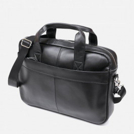 Vintage Мужская сумка кожаная  leather-20680 Черная