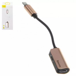 Baseus L37 Lightning Male to Dual Lightning Female Adapter Gold (CALL37-17)