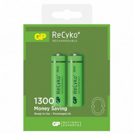 GP Batteries AA 1300mAh NiMh 2шт ReCyko+ (GP130AAHCE-2GBE2)