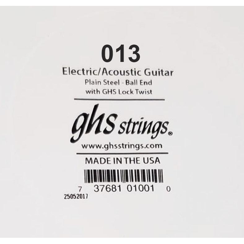 GHS Strings Струна GHS 013 Plain Steel Ball End Single Guitar String .013 - зображення 1
