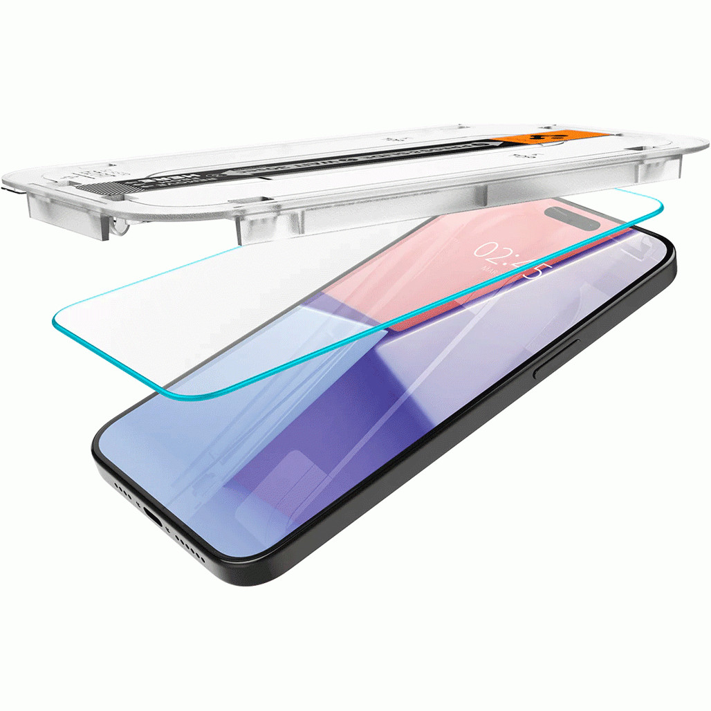 Spigen EZ Fit Glas.tR для Apple iPhone 15 Pro Crystal Clear (AGL06892) - зображення 1