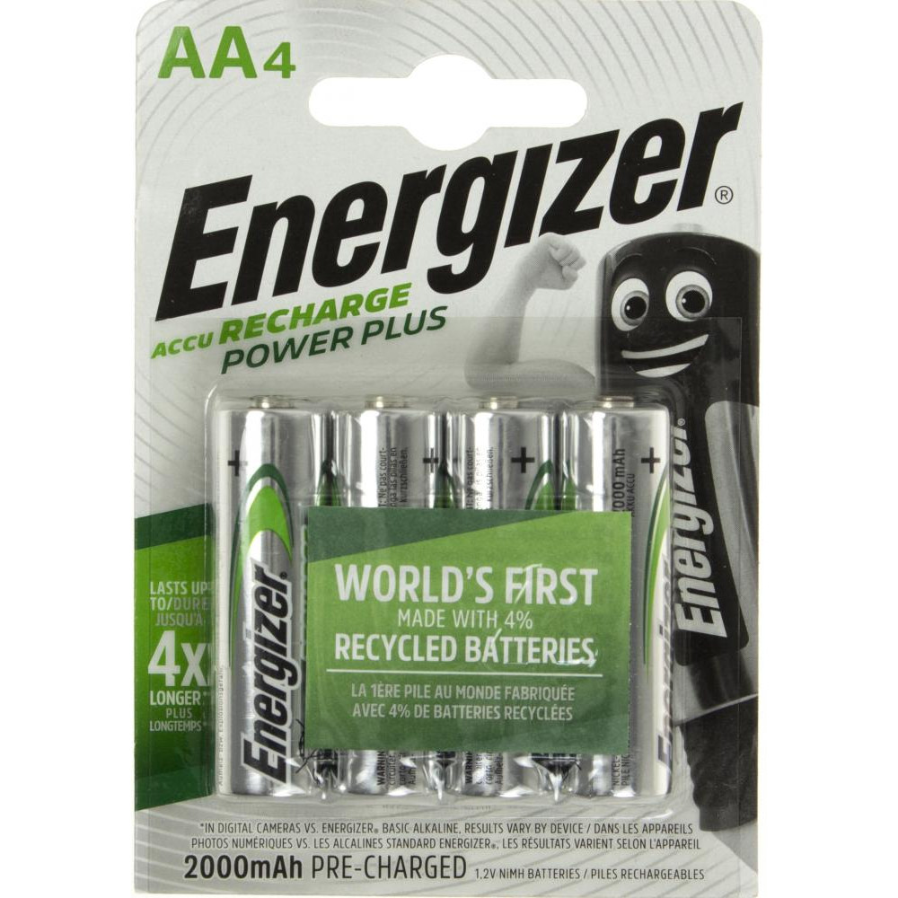 Energizer AA 2000mAh NiMh 4шт Power Plus (7638900417012) - зображення 1