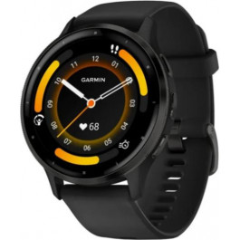 Garmin Venu 3 Slate Stainless Steel Bezel with Black Case and Silicone Band (010-02784-01/51)