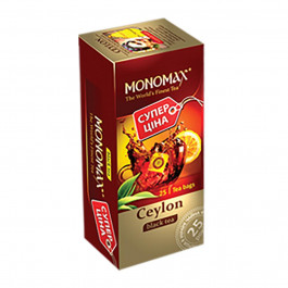 Мономах Чай черный пакетированный Ceylon Tea 25 х 2 г (4820010232507)