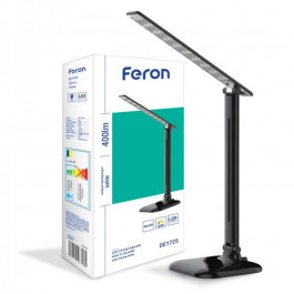FERON LED DE1725 9W 6400K чорний (24226)