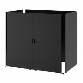 IKEA GRILLSKAR Шкаф, черный / снаружи из нержавеющей стали (104.714.48)