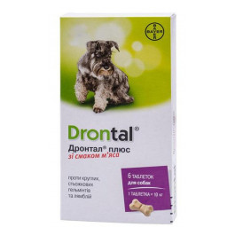Bayer Таблетки от глистов  Дронтал Plus для собак 1 таблетка (4007221020929)
