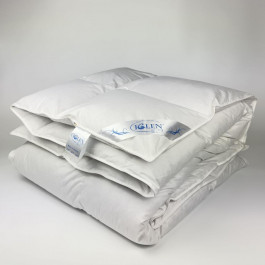 IGLEN Одеяло особо теплое 100% серого гусиного пуха в тике, касетное 110х140 (1101401G)