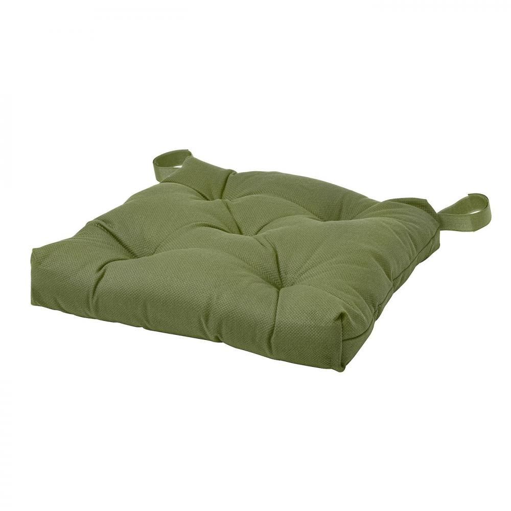 IKEA MALINDA Подушка на стілець темно-зелена 40/35х38х7 см (505.510.61) - зображення 1