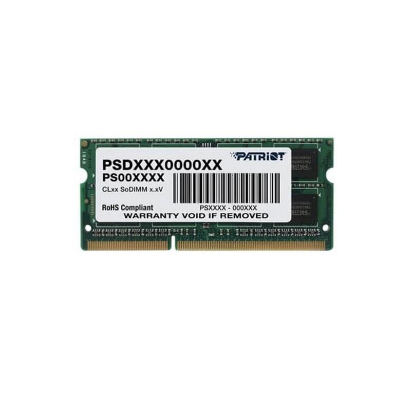 PATRIOT 4 GB SO-DIMM DDR3 1600 MHz (PSD34G1600L81S) - зображення 1