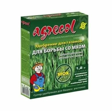 AGRECOL Добриво для газонів та боротьби з мохом NPK (15-0-0) 1,2 кг, - зображення 1