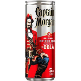 Captain Morgan Напій алкогольний  Spiced Gold Rum-Cola, 0.25л 5% (BDA1RM-RCM025-001)