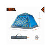 KingCamp Positano Square Quick-Up UPF50+ Beach Tent (KT3099) / palm blue - зображення 5