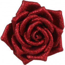 House of seasons Прикраса декоративне кліпса Роза червона 6x8 см,