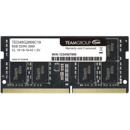 TEAM 8 GB SO-DIMM DDR4 2666 MHz Elite (TED48G2666C19-S01)