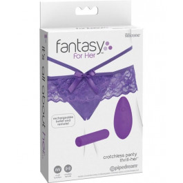 Pipedream Products Fantasy For Her Crotchless Panty Thrill-Her, фиолетовые (603912752175)