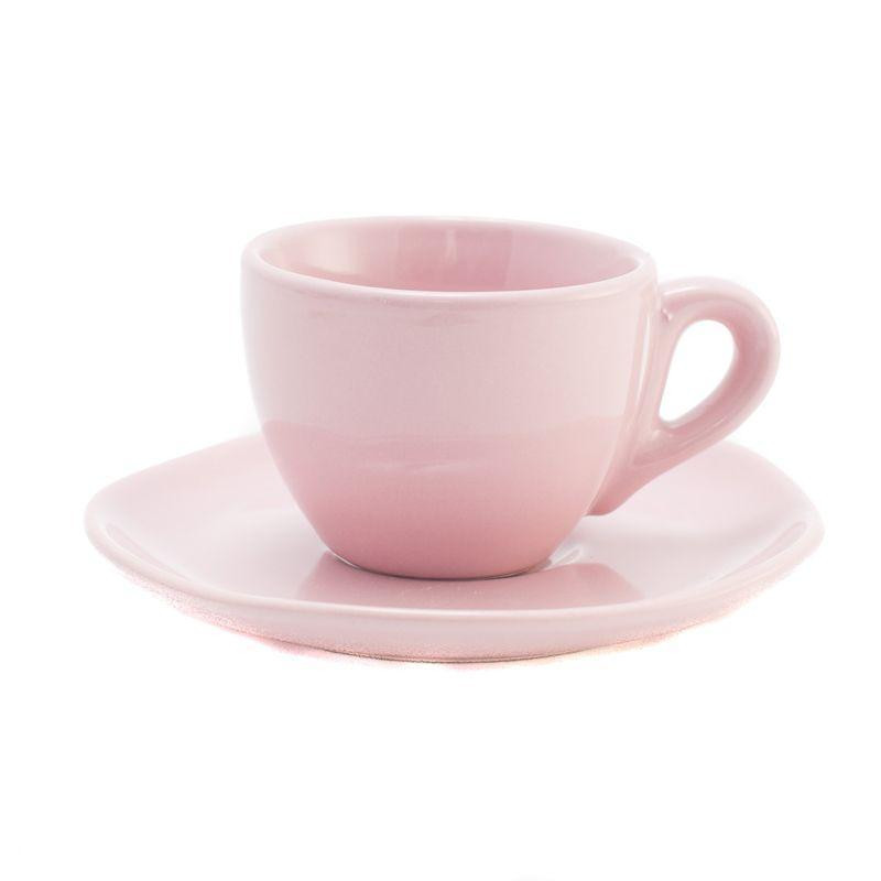 Comtesse Milano Чашка с блюдцем розовая Ritmo (43301-1) - зображення 1