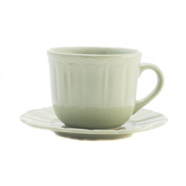 Comtesse Milano Чашка для чая с блюдцем светло-зелёная Ritmo (42929)