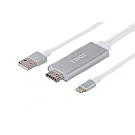 2E Lightning to HDMI+USB Cable 2m Alumium Shell (2EW-2327)