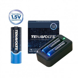 Tenavolts Lithium Rechargeable AA Battery 2 Counts with a charger (191763000731)