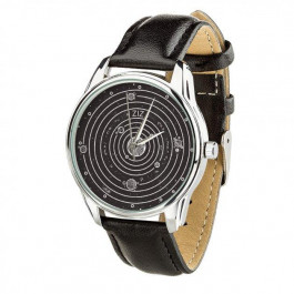 ZIZ Часы Планеты (ремешок насыщенно - черный, серебро) + дополнительный ремешок (4613253)