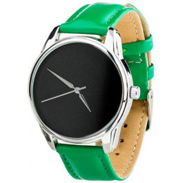 ZIZ Часы Минимализм черный (ремешок изумрудно - зеленый, серебро) + дополнительный ремешок (4600365)
