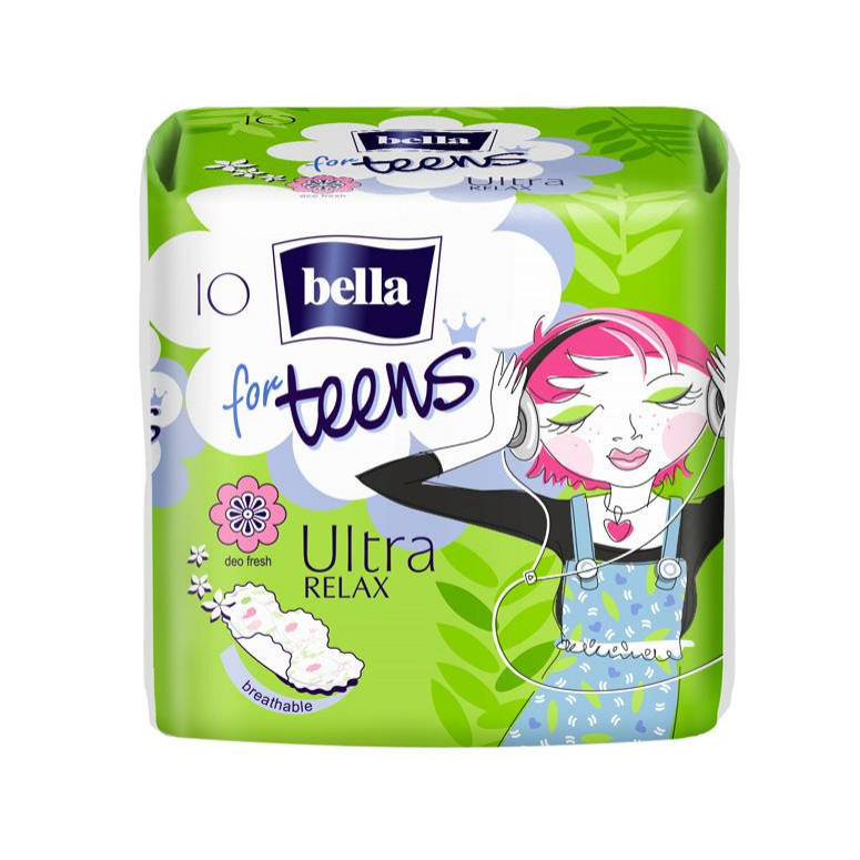 Bella Прокладки гігієнічні : Ultra Relax extra soft deo green tea 10 шт - зображення 1
