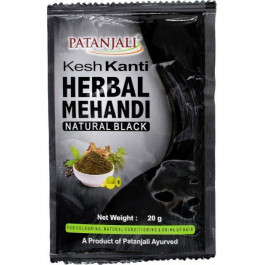 Patanjali Ayurved Хна для волосся Patanjali Kesh Kanti Herbal Mehandi Натуральний чорний 20 г (8904109401862)