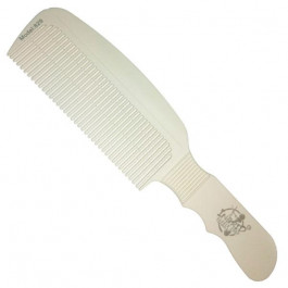 BARBERTOOLS Белая расческа с ручкой Ingrid BarberShop Speed Comb 829 (ING-829 WHT)