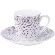 La Rose Des Sables Чашка для кави з блюдцем Mosaique Gris 120мл 2519_03512 - зображення 1