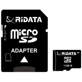 RiData 16 GB microSDHC class 10 + SD Adapter FF953659