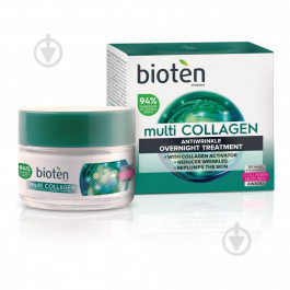 Bioten Нічний крем для обличчя  Multi Collagen Antiwrinkle Overnight Treatment 50 мл (5201314119647)