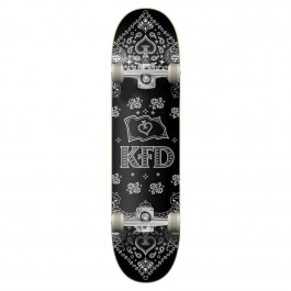 KFD Bandana Complete Skateboard 8" Black