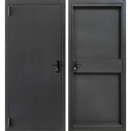 Двері БЦ Техно чорний 2050x960 мм ліві