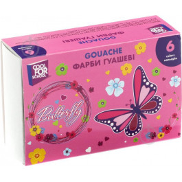 Cool For School Краска гуашевая Butterfly, 6 цветов (CF60143)