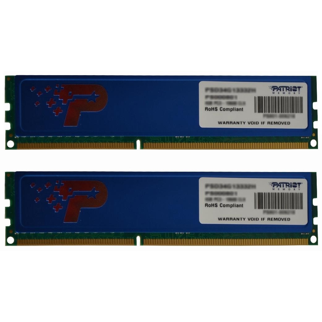 PATRIOT 8 GB (2x4GB) DDR3 1600 MHz (PSD38G1600KH) - зображення 1