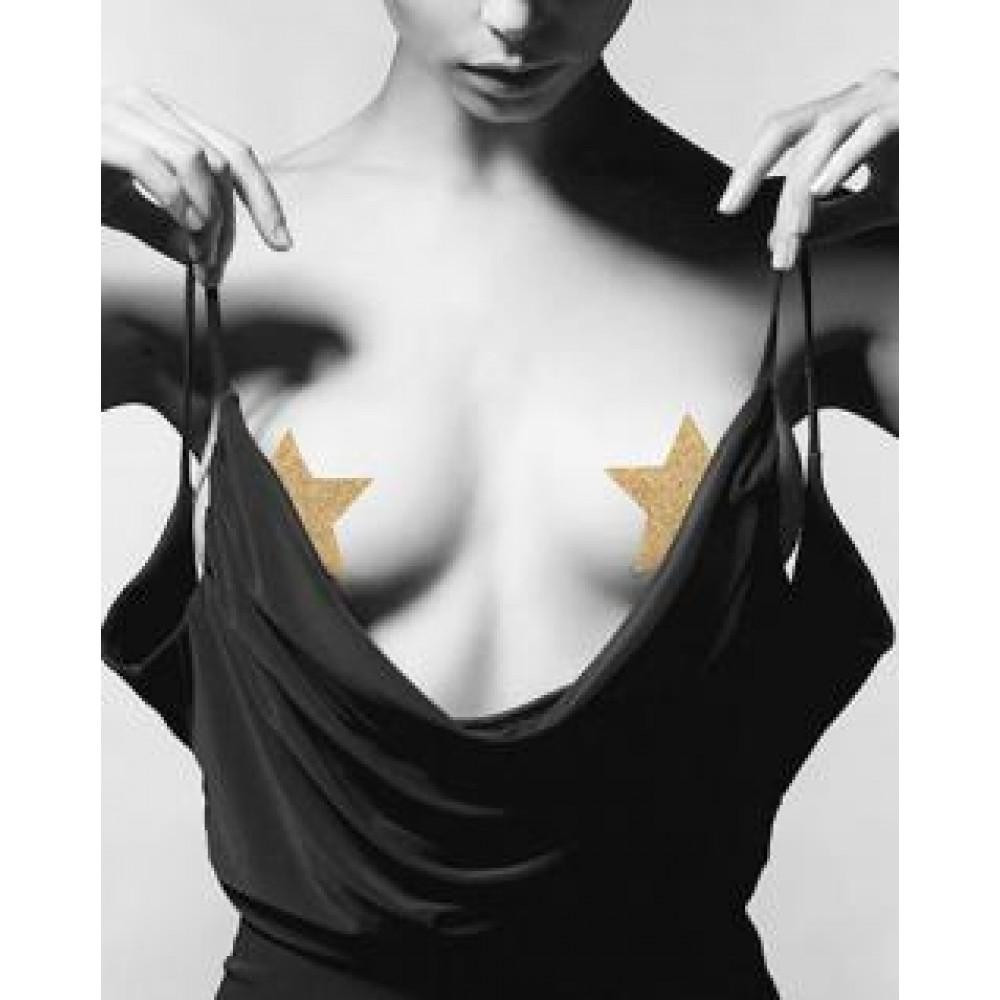 Bijoux Indiscrets Прикраса для груди flash золота зірка, (BJ0135) - зображення 1