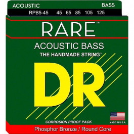 DR RPB5-45 Rare Phosphor Bronze 5 String Acoustic Bass Medium 45/125