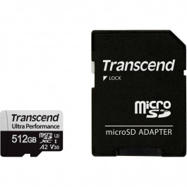 Transcend 512 GB microSDXC Clase 10 UHS-I (U3) + SD-adapter (TS512GUSD340S)