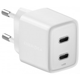 Energea AMPCHARGE GAN40+ 2х USB-C port PD/PPS 40W White