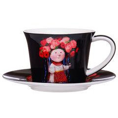 Gapchinska Чашка для чаю з блюдцем Україночка 220мл 924-524