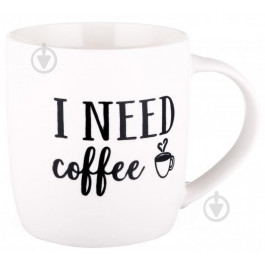 Fiora Чашка I Need Coffee 350 мл біла (B35-TE101)