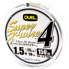 DUEL Super X-Wire 4 / Silver / #1.5 / 0.21mm 150m 10.0kg (H3583)