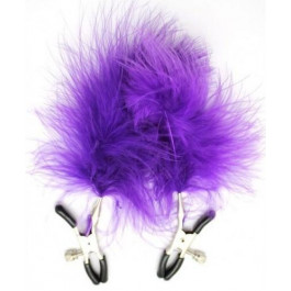 Афродита Зажимы для сосков с фиолетовыми перьями для дам с отменным вкусом (Зажим ПФ)