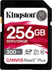 Kingston 256 GB SDXC Class 10 UHS-II U3 Canvas React Plus (SDR2/256GB)